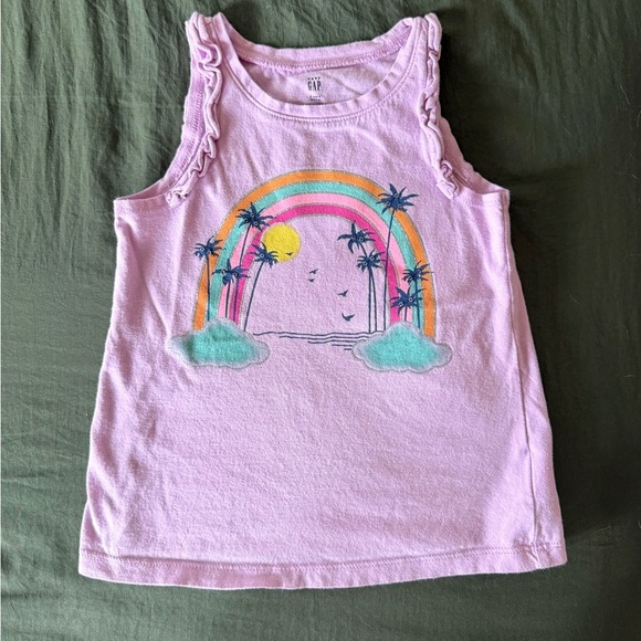 GAP Other - 🌴 Baby Gap Girls Rainbow Palm Tree Tank – Size 5
